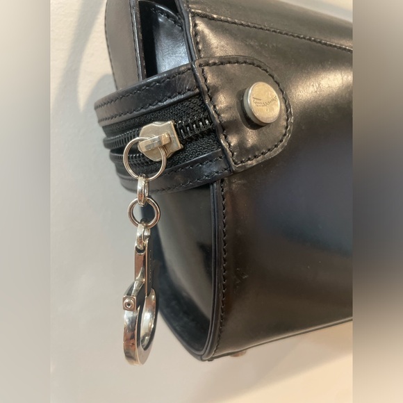 Ferragamo Vintage Y2K Rectangular Black Leather Trim Shoulder Bag - Picture 6 of 14